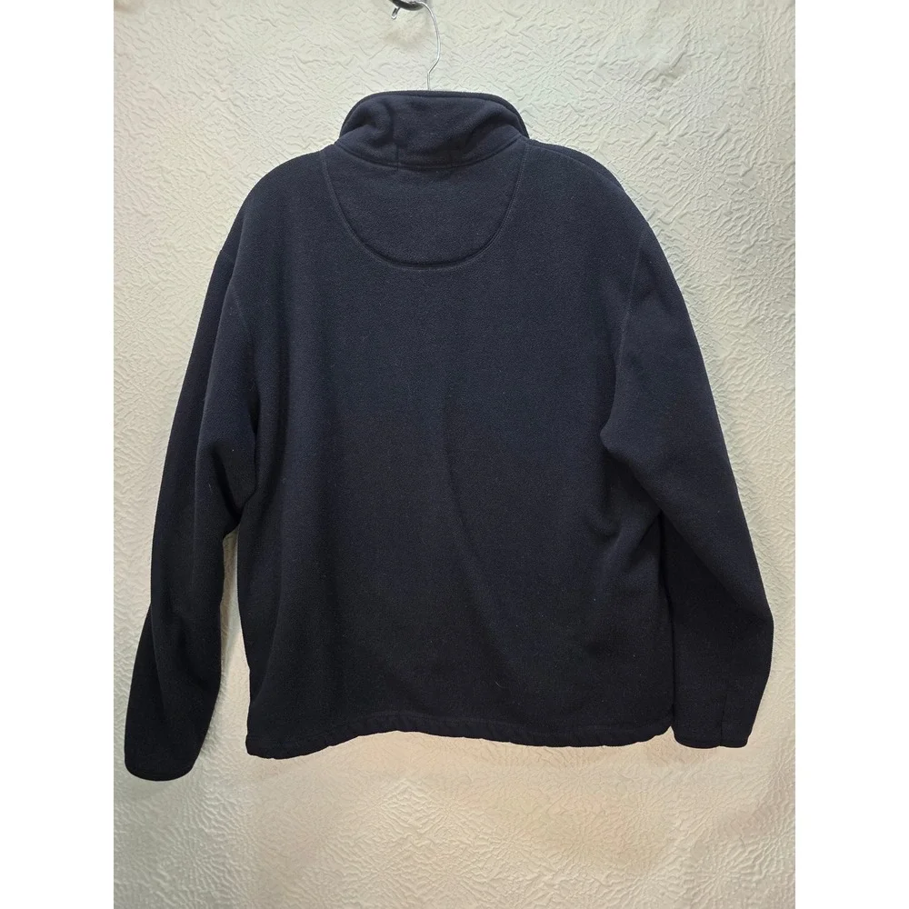 Polo Sport Fleece Pullover Mens Large Black Good 90s Vintage 1/2 Zip Jacket